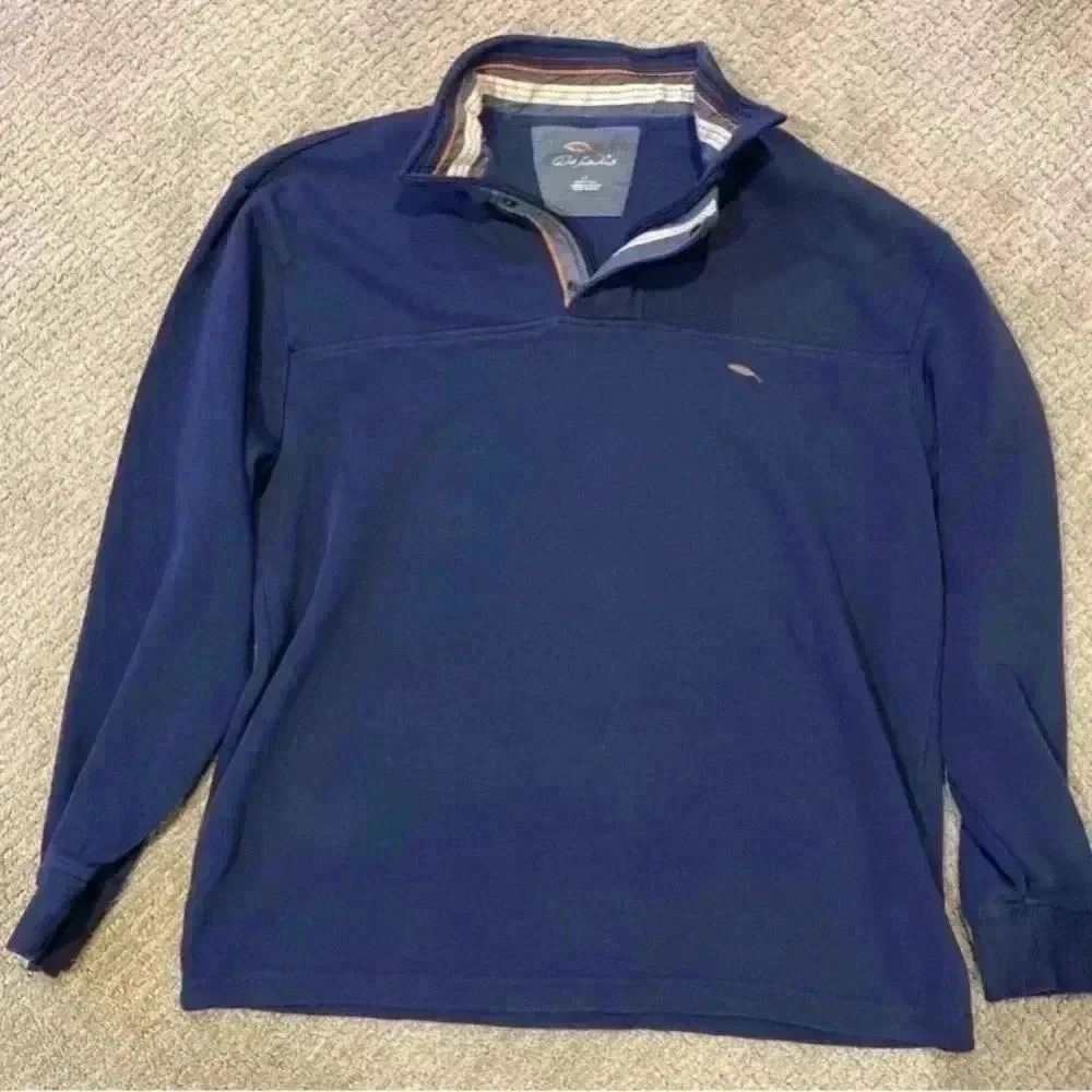 Bob Timberlake Men’s 1/4 Zip Pullover Size Large Color Navy Blue